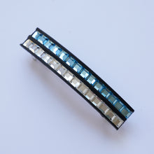 Load image into Gallery viewer, Crystal Barrette Aquamarine &amp; White