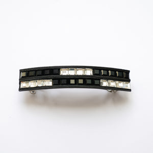 Crystal Barrette Black & White