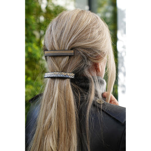 Hair Clip curb chain bicolor