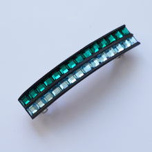 Load image into Gallery viewer, Crystal Barrette Emerald &amp; Aquamarine