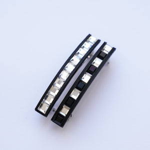 Crystal Hair Clip black & white