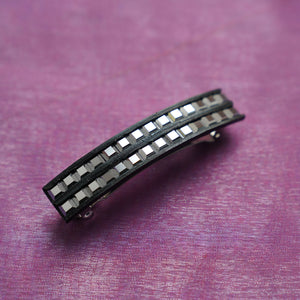 Crystal Barrette Chrome